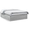 VidaXL Bed Frames Sonoma Grey 160x200 Cm Engineered Wood, Bedroom Furniture, Slatted Base, Panel Bed, Bed, Bed 3280914