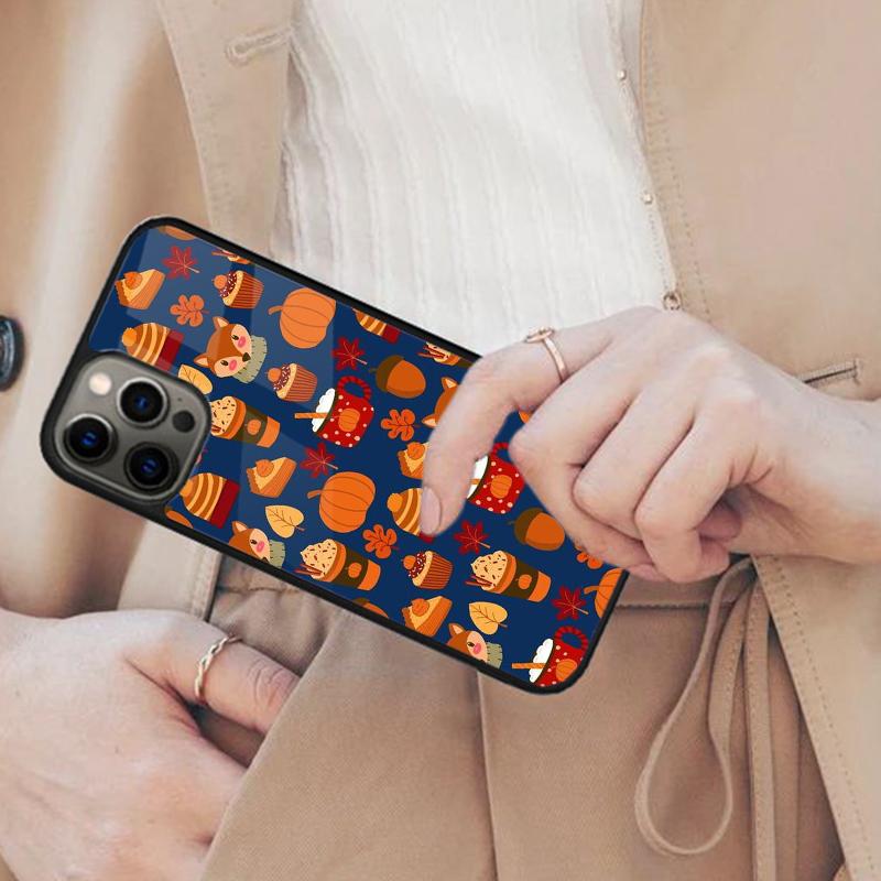 Autumn Leaves Fall Fox Pumpkin Magnetic Phone Case For APPLE iPhone 17 Air 16 14 13 12 Pro Max 15 Plus Wireless MagSafe Cover