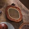 Walnut Zisha Teapot Mat: Small Water Storage Tray for Japanese Tea Brewing