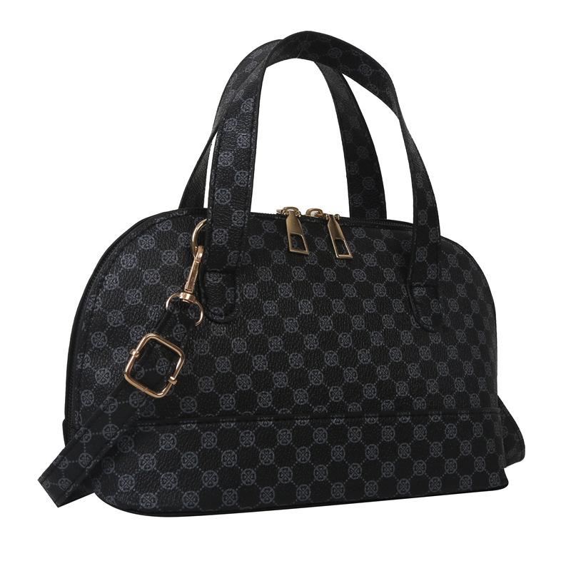 New Summer Retro Texture and Fashionable Solid Color Simple Printed Fashionable Hand-held One-shoulder Crossbody Shell Bag