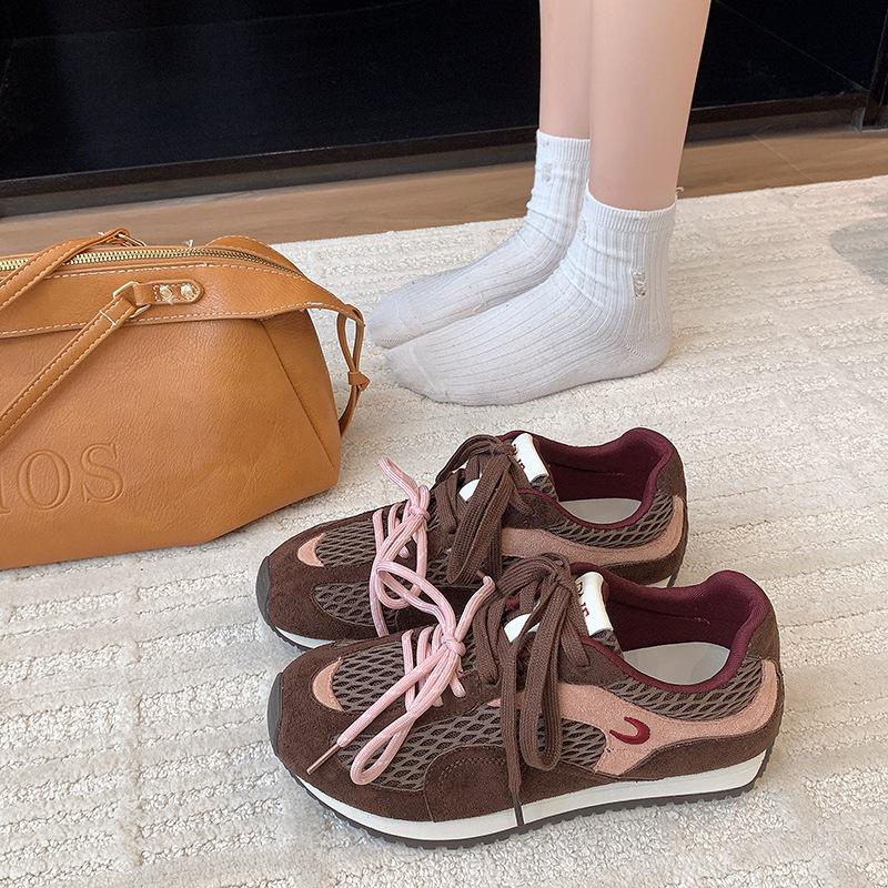 2025 autumn new Korean version of versatile platform German training shoes women's Forrest Gump shoes lightweight outdoor leisure sports running shoes