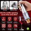 4In1 Electric Wine Opener Set Rechargeable Automatic Corkscrew Bottle Opener with Foil Cutter Pourer Vacuum Stopper Storage Base
