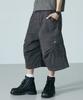 LXT Washed Cotton Wide Cargo Bermuda Pants [Charcoal]
