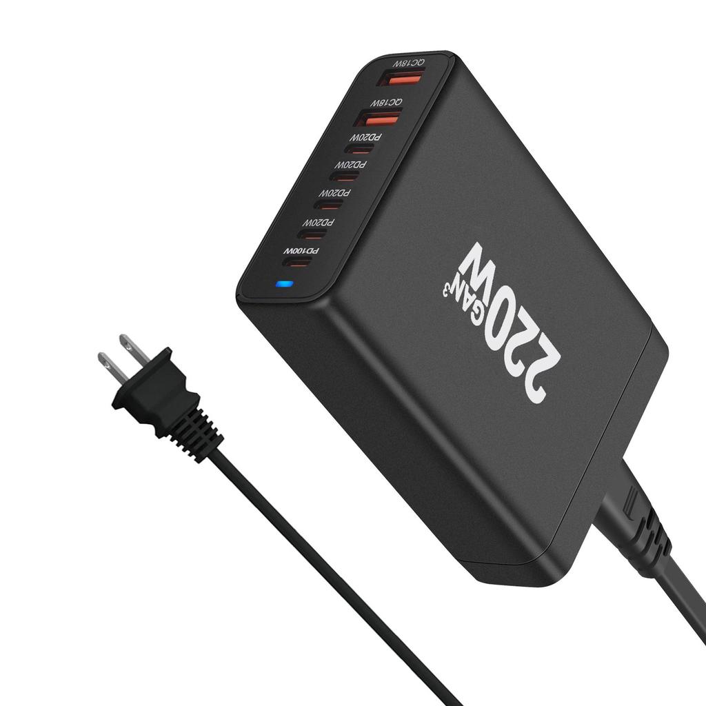 200W Multi-Port Desktop GaN Charger with 4C2A Direct Charging