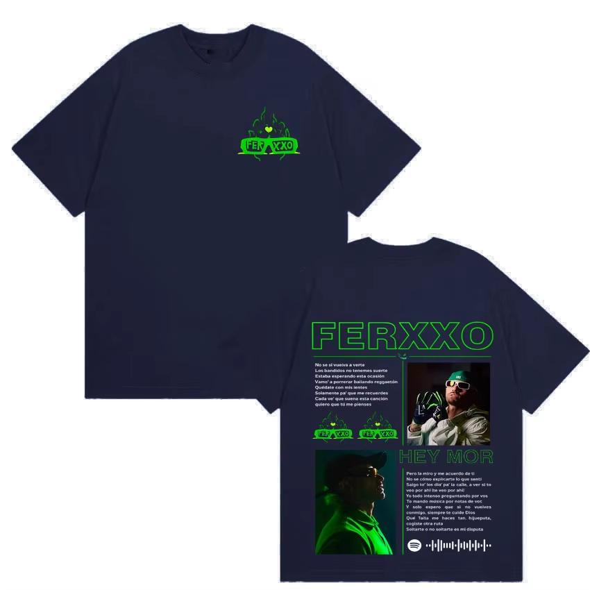2026 90s Loose Comfortable Cotton Summer Crew Neck Short Sleeve T-Shirt for Fans, Unisex Fashion Tee Printed with Feid Vs Ferxxo Falxo T-Shirt