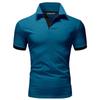 New Trendy Men'S Summer Collar Paul T-Shirt Men'S Heavy Oversize Solid Color Casual Short Sleeve