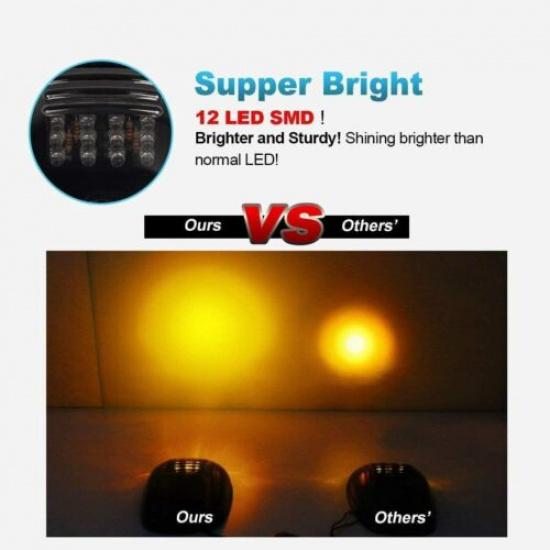 For Dodge RAM 1500 2500 3500 Smoked Len Cab LED Rooftop Running Marker Light Kit