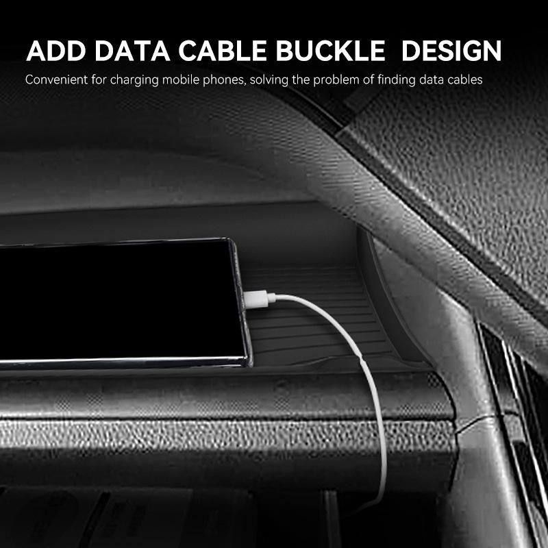 Silicone Storage Pad Compatible With For Toyota Voxy / NOAH 80 Models From 2014 to 2025 Anti Slip Shock-Absorbing Storage Tray