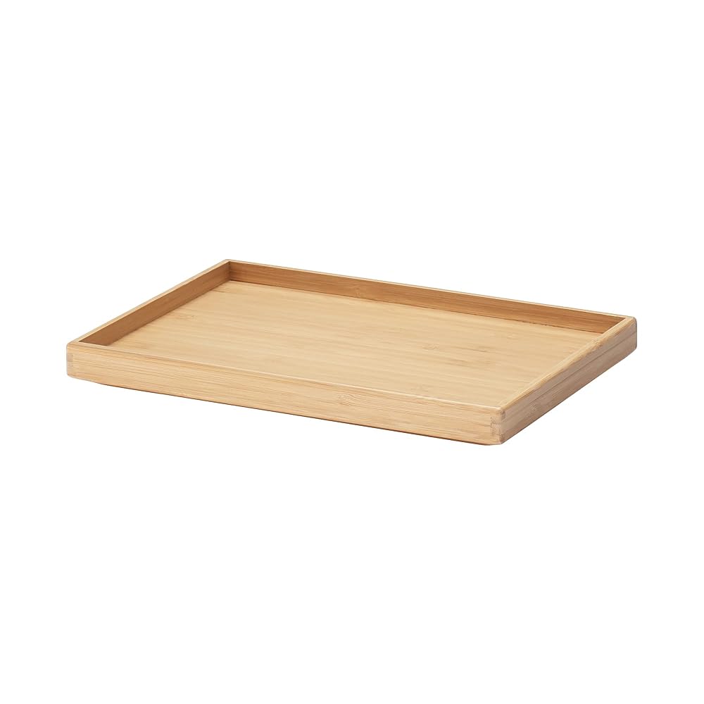 MUJI Stackable Bamboo Rectangular Storage Box with Half Lid, 26cm (W) X 185cm (D) X 25cm (H), Item
