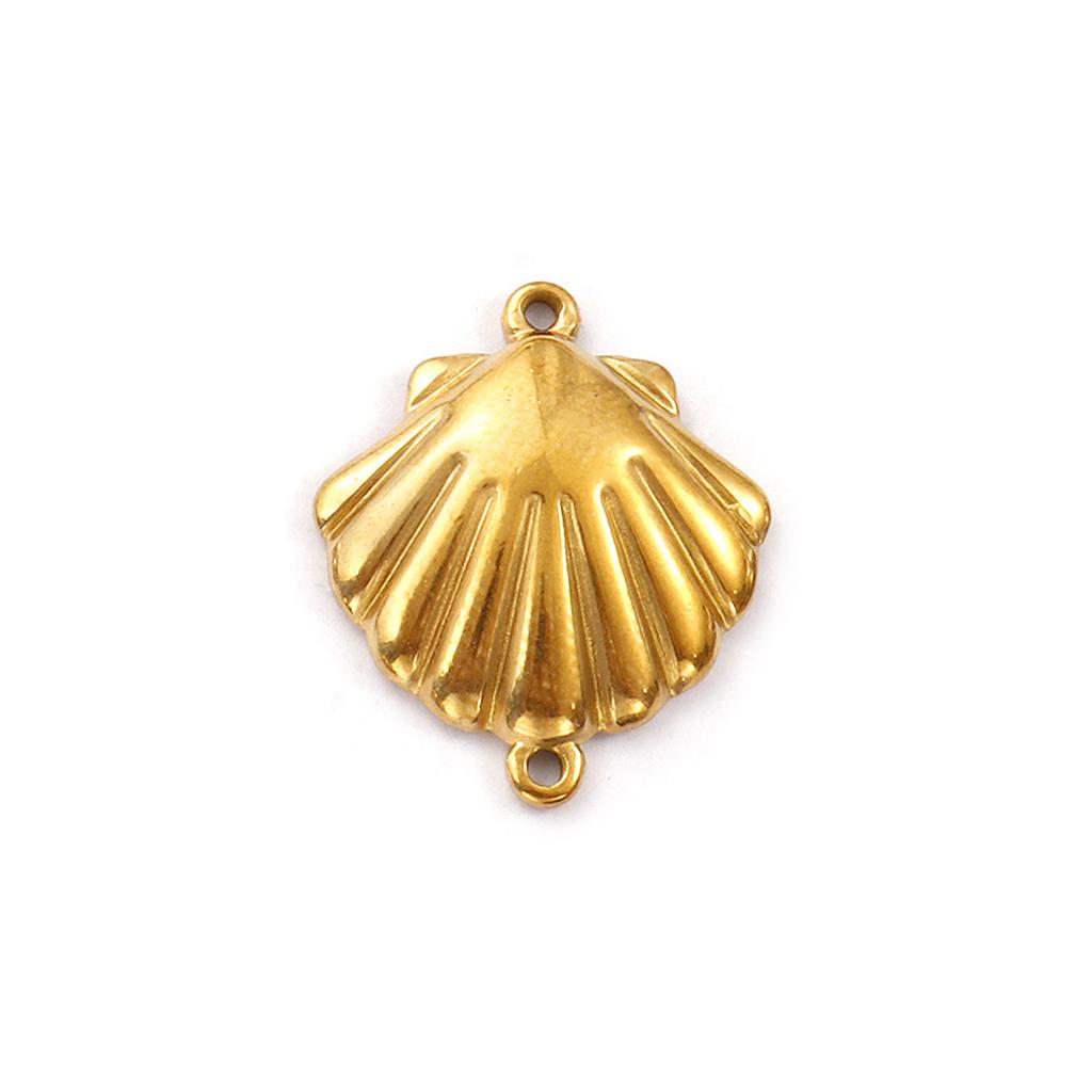 2 Piece 304 Stainless Steel Ocean Charms Shell Pendants For DIY Necklace Earrings Jewelry Making Findings