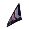 For 2016-2021 Honda Civic Hatchback Rear Side Vent Window Louver Cover Black+Red