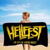 Famoso Festival Musicale H-Hellfest Coperta in Microfibra Asciugatura Rapida Teli da Spiaggia Stampa Oversize Coperta Asciugamano Super Assorbente