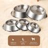 Non-Slip Stainless Steel Pet Food Bowl for Cats & Small Dogs - Thick, Drop-Resistant Design