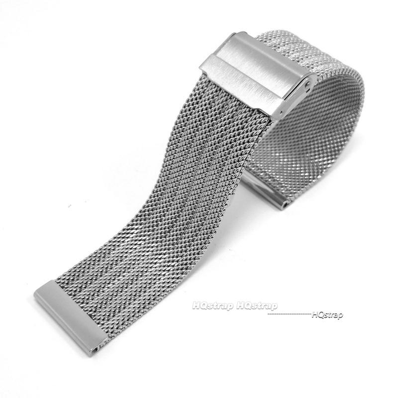 

0.6mm Mesh Watch Band for DW Universal Milanese Stainless Steel Strap Wrist Belt 18mm 20mm 22mm 24mm Black Rose Gold Bracelet 18mm&no logo
