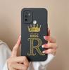 For OPPO F19 Pro+ F19S F9 F11 F15 F17 F5 F7 Case Cover Luxury Fashion Phone Bags Protective Matte Liquid Soft Silicone Crown Letters For OPPO Bumper