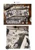AGUGU Story Collection Gold Foil Retro Journal Washi Tape & DIY Decorative Stickers Set