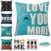 45x45cm Vintage Geometric Printed Sofa Cushion Cover Cotton Linen Home Chair Seat Waist Throw Pillowcase