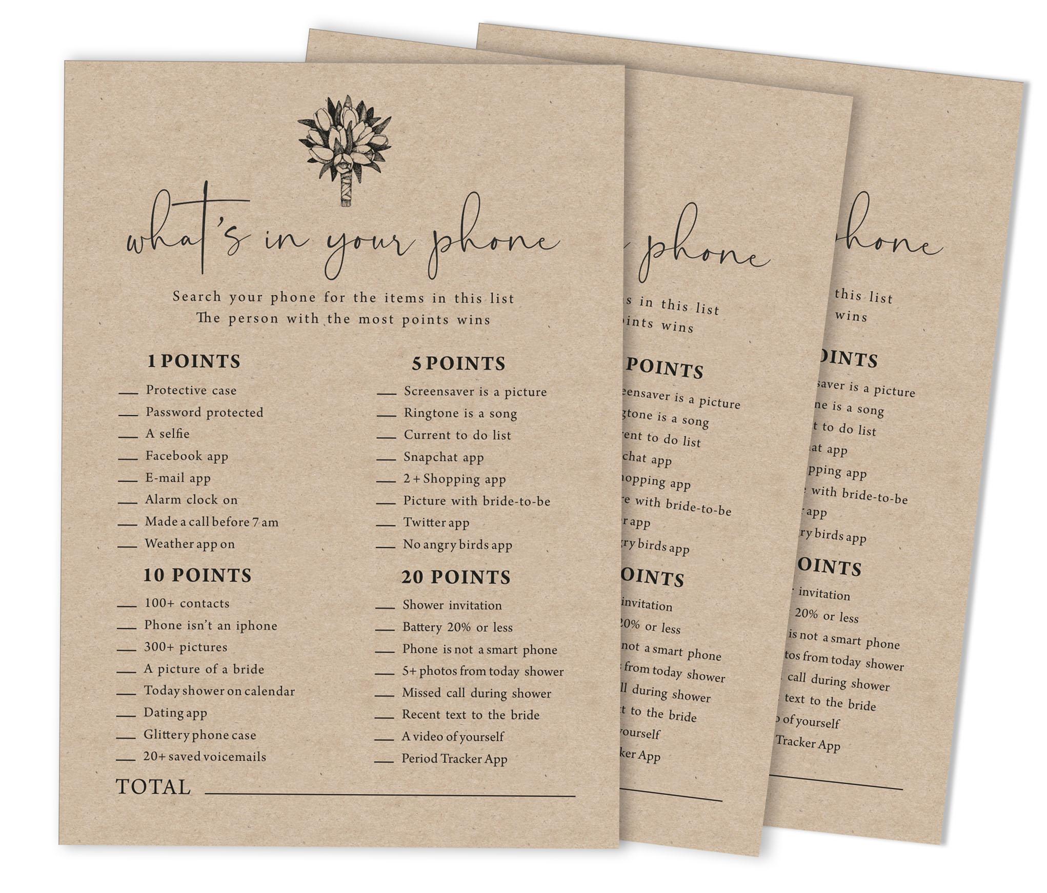 

Inkdotpot 50A Крафт-папір у рустикальному стиліA BingoA GameA CardsA For весільний весільний вечір Дівич-вечір Об’ємний порожній квадрат Заповнити подарунок 5 x 7 Inches бежевий