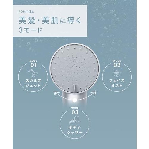 SALONIA Fine Bubble Clear Shower Head with Micro-Nano Bubble Technology, Water-Saving, High Water Pressure, Chlorine Removal Cartridge + Bicarbonate T