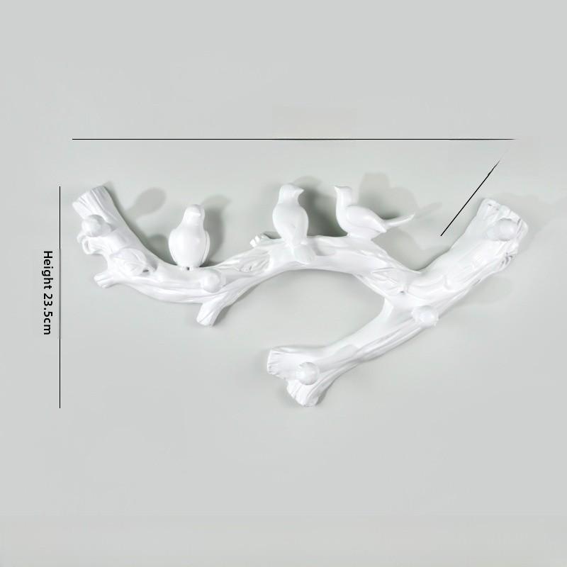 Sleek Bird Wall Hook Resin Organizer For Bathroom And Bedroom Storage Accessory