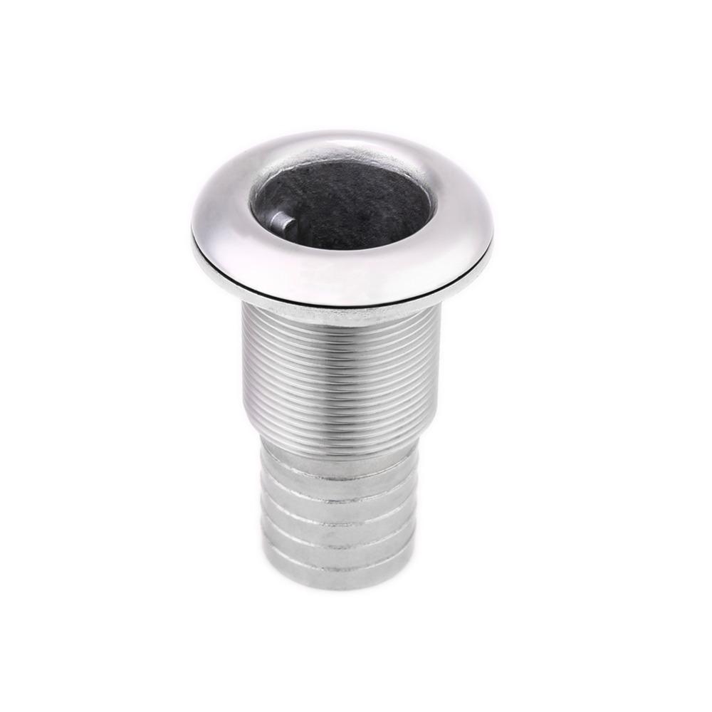 Stainless Steel 316 Drain Threaded Fitting Straight Design Bilge Pump Drain  Yacht Use
