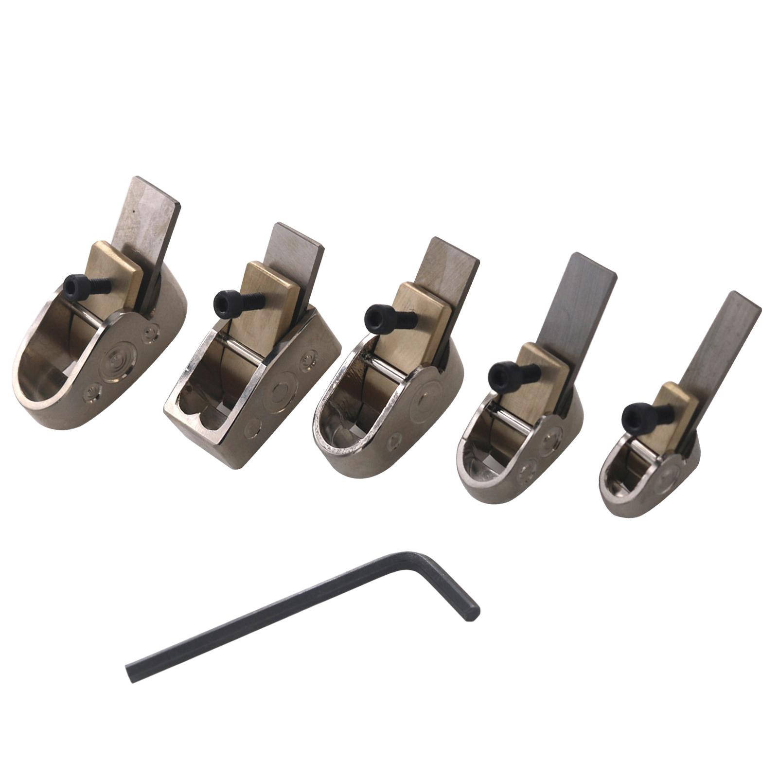 

5x Violin Thumb Planer Thumb Planes Repair Brass with Wrench Wooden String