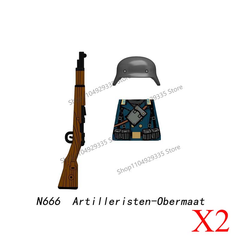 Militär WW2 Soldaten Bausteine Deutscher Marine Sergeant U-Boot Artillerie Modell Steine Mini Actionfiguren Spielzeug Kinder Geschenke