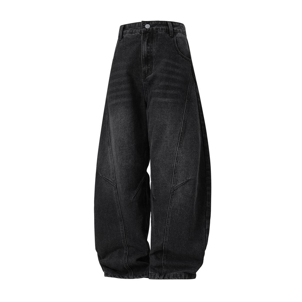Heren Losse Retro Gewassen Rechte Pijp Casual Jeans