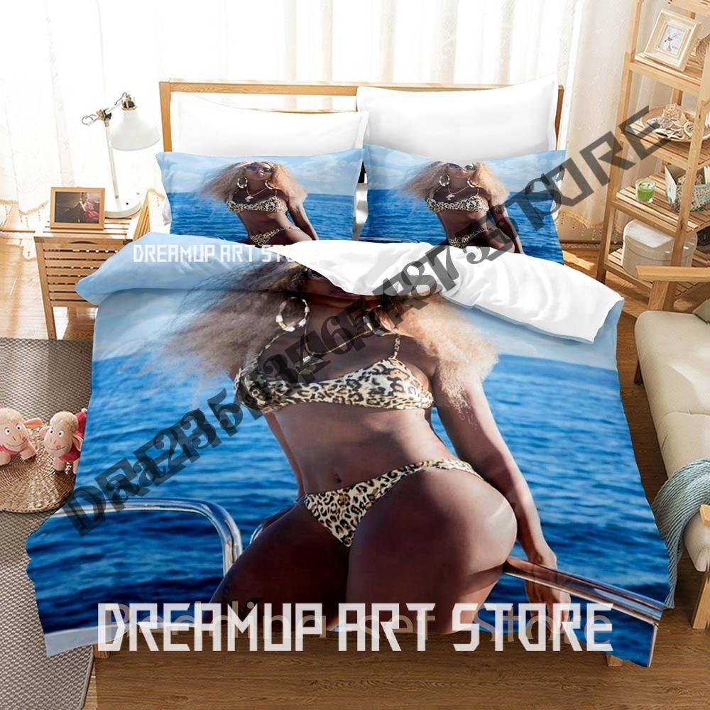 3D Print Mary J. Blige Bedding Set Single Twin Full Queen King Size Bed Set Adult Kid Bedroom Duvetcover Sets Game Anime Bed