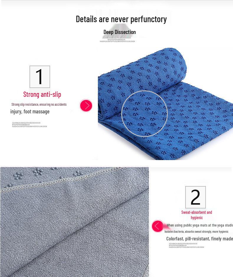 Non-Slip Yoga Towel Blanket with Mesh Bag