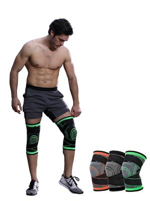 1 Paio di Ginocchiere Sportive a Compressione da Uomo Ginocchiere Elastiche Attrezzatura Fitness Pallavolo Pallacanestro Ciclismo Corsa