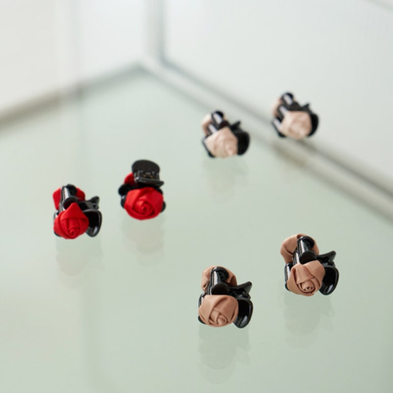 Geegee [2SET] Petit Rose Hair Clip - Ivory