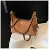 Ielgy Suede Large Capacity Autumn Winter Retro Shoulder Messenger Bag Chain Commuter Bucket Bag