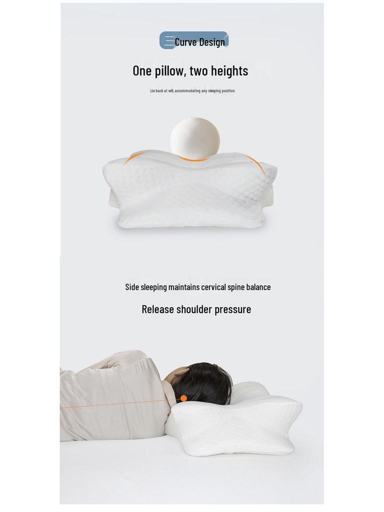 Verdicktes Schmetterling Eis-Seide Memory-Schaum Zervikal Nackenstützkissen Paar