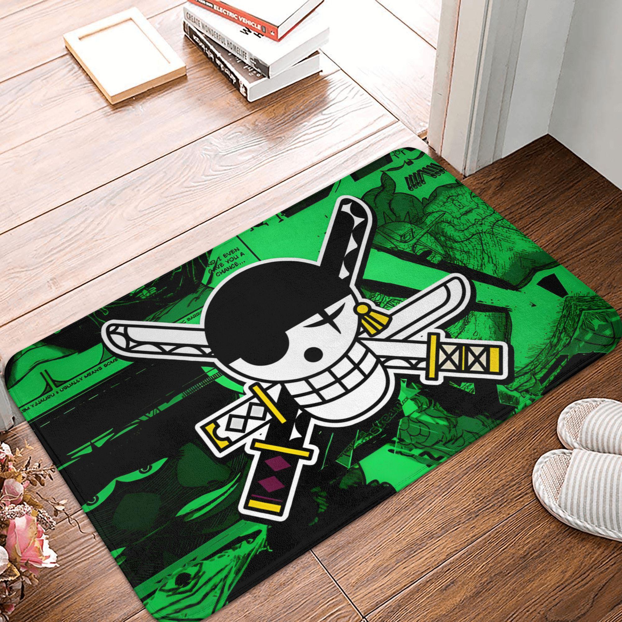 

Trafalgar Law One Piece Anime Doormat Anti-Slip Entrance Kitchen Bathroom Floor Door Mats Toilet Carpet Rug 60cm x 90cm