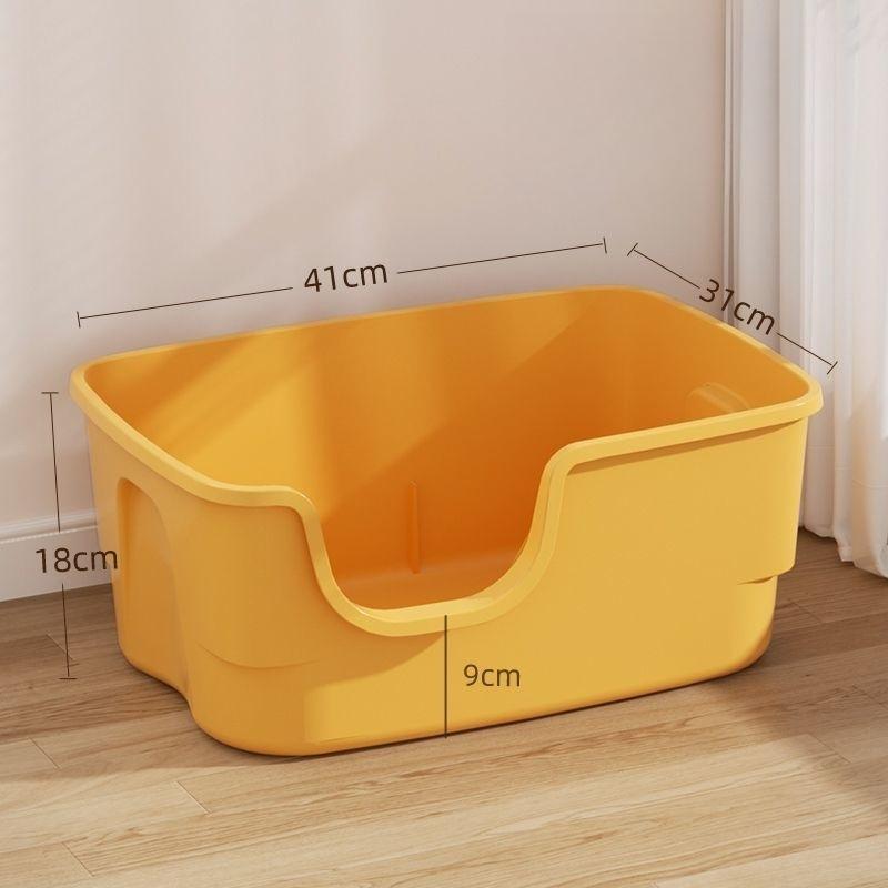 1PC cat litter box No. Splash-proof cat toilet Huge open cat litter box Extra large semi-closed kitten