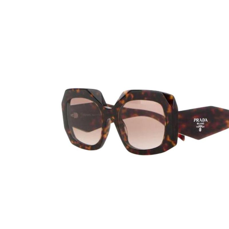 Prada Printed Design Irregular Shape Sunglasses Women Sunglasses Tortoiseshell SPRB23C054E17NFE10S