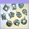 Shell Pendant Necklace With Geometric Shapes For Vintage Jewelry Lovers