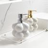 Silver-plated Emulsion Bottles Ceramic Sub-soap Containers Home Hotel Decorated Bathroom Shampoo Collection Bottles Wedding Gift