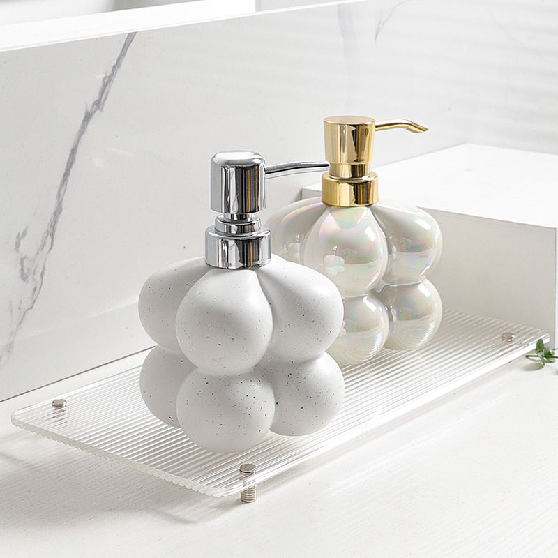 Silver-plated Emulsion Bottles Ceramic Sub-soap Containers Home Hotel Decorated Bathroom Shampoo Collection Bottles Wedding Gift