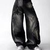 VIONA Grunge Y2K Streetwear Vintage Blaue Baggy Gestapelte Cargo Jeans Hosen für Damen Kleidung Weiter Bein Neue Rock Lady Denim Hosen