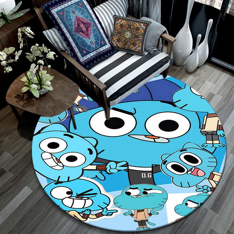 Gumball pattern round rug,Carpet Rug for Living Room Bedroom Playroom ,Non-slip Floor Mat,Holiday Gifts and Birthday Gifts.
