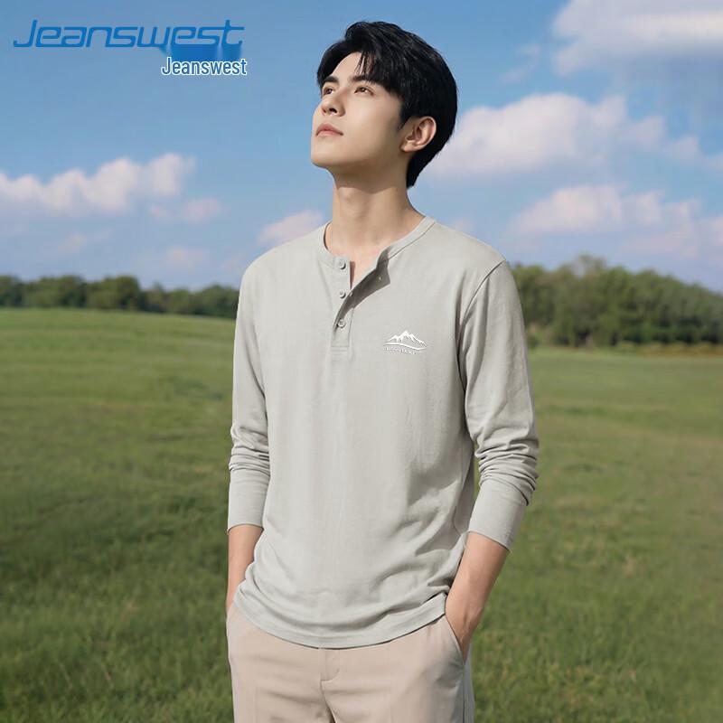 Jeanswest Men s Henley Long Sleeve T-Shirt L