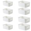 Store88 Large Capacity Storage Boxes, Clothing Cases, Storage Cases for Kitchens, Small Items, and Bathrooms, Set of 8 (White)