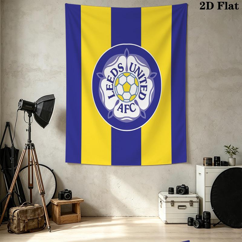 Leeds Football Club Wandteppich Ästhetischer Wandbehang Bedruckter Stoffdecke Dekorative Wandteppiche Für Schlafzimmer Wohnzimmer Heimdekoration