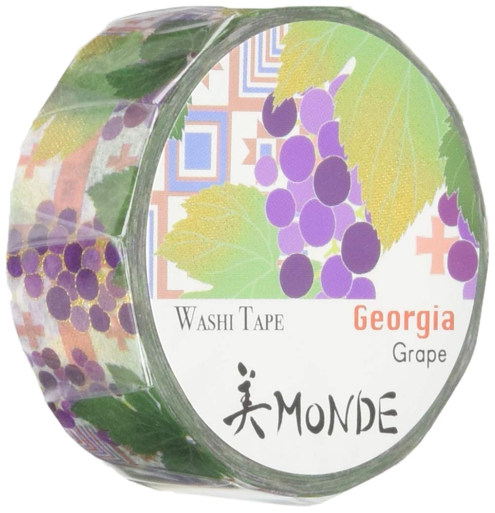 Kamiiso Sangyo Masking Georgia Grape 15mm x Tape, Design, 7m, GR-4049