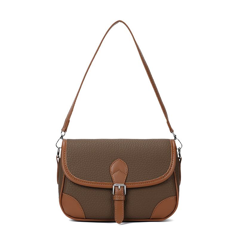 Retro Small Bag Women's Bag Summer New Fashion Shoulder Bag Fashion Crossbody Contrasting Color Small Square Bag Tide