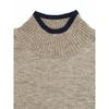 Women Half Turtleneck Color Block Long Sleeve Knitted Loose Pullover Sweater Casual Bottoming Top