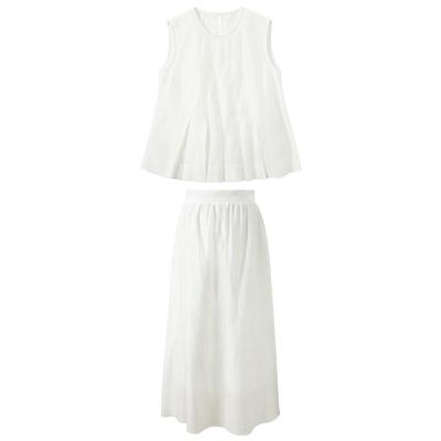Sleeveless Top and Skirt Two-Piece Set