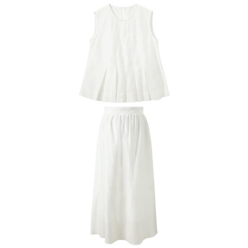

Sleeveless Top and Skirt Two-Piece Set L